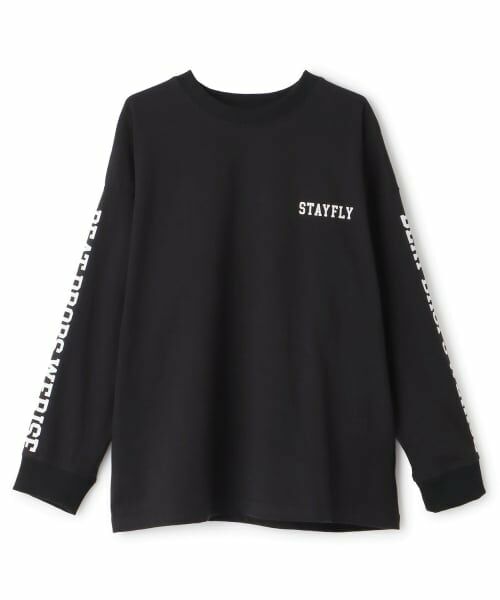 GLAZOS / グラソス Tシャツ | 【SKIT0LY】袖ロゴプリント長袖Tシャツ（黒）