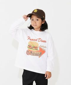 GLAZOS / グラソス Tシャツ | 【SKIT0LY】フロントハンバーガープリント長袖Tシャツ