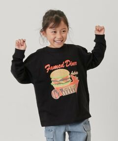 GLAZOS / グラソス Tシャツ | 【SKIT0LY】フロントハンバーガープリント長袖Tシャツ