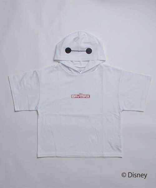 GLAZOS / グラソス Tシャツ | 【SKIT0LY】【DISNEY】BAYMAX_フード付き半袖ビッグTシャツ（白）