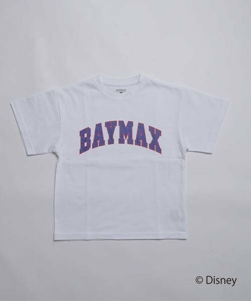 GLAZOS / グラソス Tシャツ | 【SKIT0LY】【DISNEY】BAYMAX_カレッジロゴ半袖Tシャツ（白）