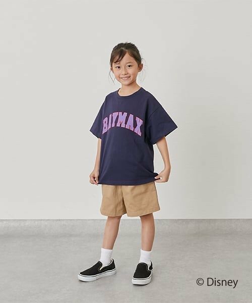 GLAZOS / グラソス Tシャツ | 【SKIT0LY】【DISNEY】BAYMAX_カレッジロゴ半袖Tシャツ（紺）