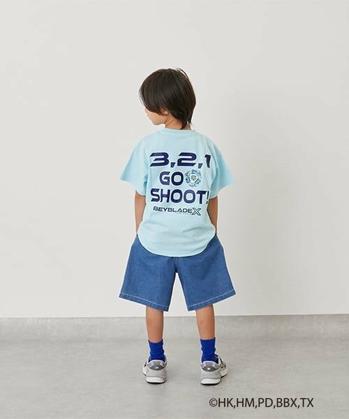 GLAZOS / グラソス Tシャツ | 【SKIT0LY】【BEYBLADE X】プリント半袖Tシャツ（ライト ブルー）