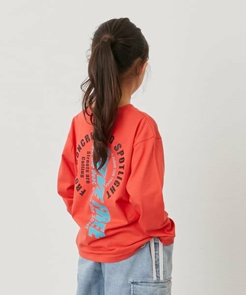 GLAZOS / グラソス Tシャツ | 【SKIT0LY】【プチプラ】バックサークルロゴ長袖Tシャツ（オレンジ）