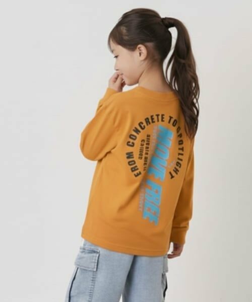 GLAZOS / グラソス Tシャツ | 【SKIT0LY】【プチプラ】バックサークルロゴ長袖Tシャツ（黄）