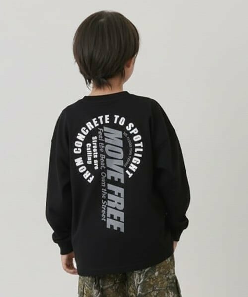 GLAZOS / グラソス Tシャツ | 【SKIT0LY】【プチプラ】バックサークルロゴ長袖Tシャツ（黒）