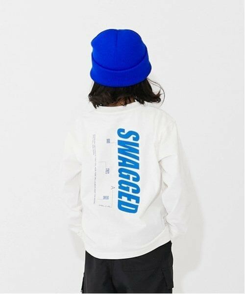 GLAZOS / グラソス Tシャツ | 【SKIT0LY】【プチプラ】バック縦ロゴプリント長袖Tシャツ（白）