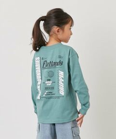 GLAZOS / グラソス Tシャツ | 【SKIT0LY】【プチプラ】バック２トーンロゴプリント長袖Tシャツ