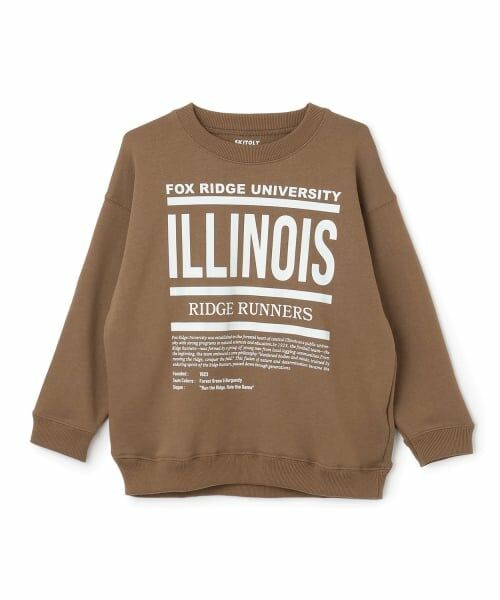 GLAZOS / グラソス スウェット | 【SKIT0LY】【プチプラ】【乾きやすい】アソートフロントプリントトレーナー（茶）