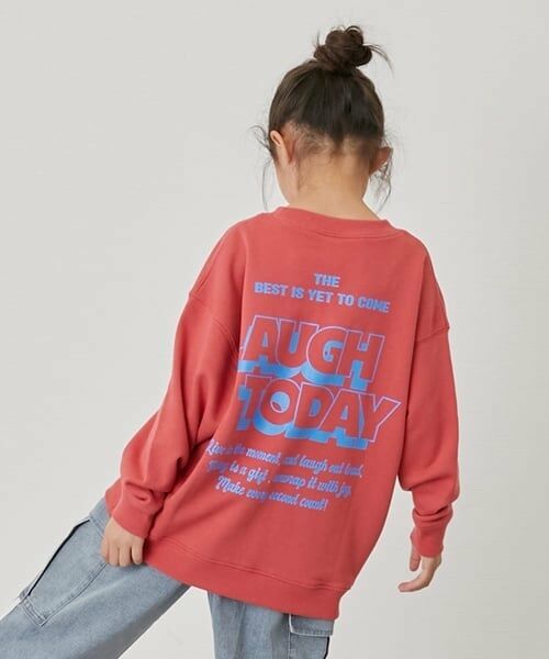 GLAZOS / グラソス スウェット | 【SKIT0LY】【プチプラ】【乾きやすい】アソートバックプリントトレーナー（赤）