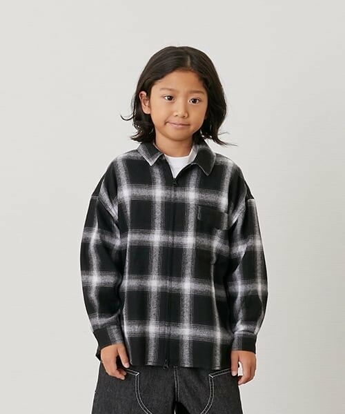 GLAZOS / グラソス シャツ・ブラウス | 【SKIT0LY】ジップチェックシャツ（白）