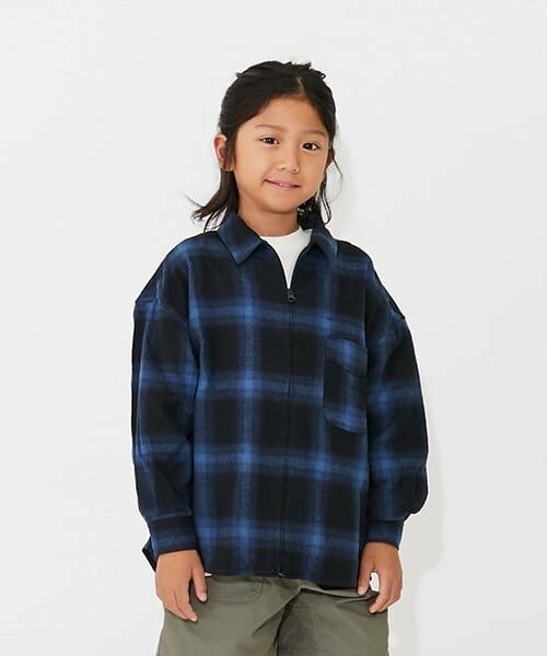 GLAZOS / グラソス シャツ・ブラウス | 【SKIT0LY】ジップチェックシャツ（ブルー）