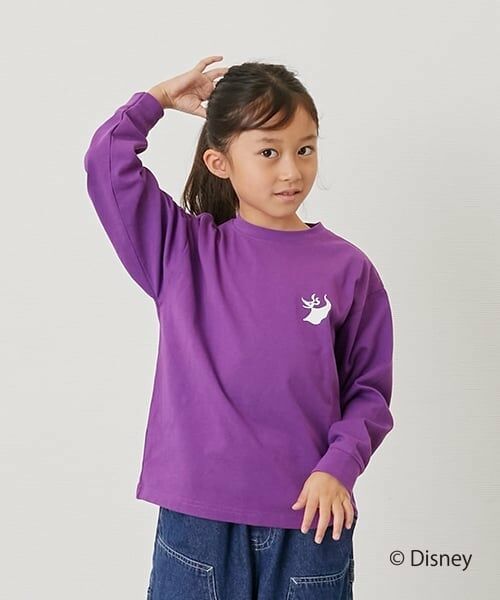 GLAZOS / グラソス Tシャツ | 【SKIT0LY】【DISNEY】ナイトメアー・ビフォア・クリスマス/プリント長袖Tシャツ（パープル）