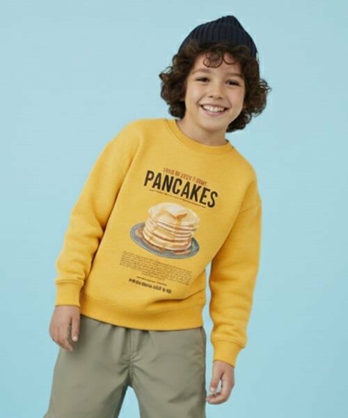 GLAZOS / グラソス スウェット | 【SKIT0LY】【毛玉になりにくい】FOODプリントトレーナー（黄）