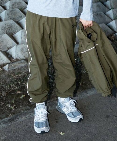 GLAZOS / グラソス その他パンツ | 【大人向けサイズあり】【セットアップ対応】【あったか】ナイロン起毛裏地付きジョガーパンツ（カーキ）