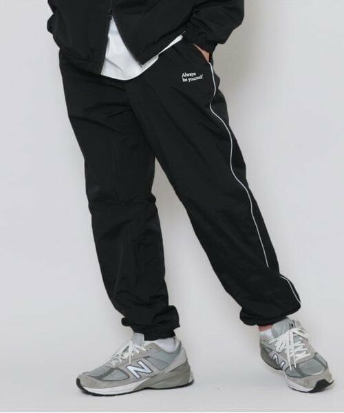 GLAZOS / グラソス その他パンツ | 【大人向けサイズあり】【セットアップ対応】【あったか】ナイロン起毛裏地付きジョガーパンツ（クロ）