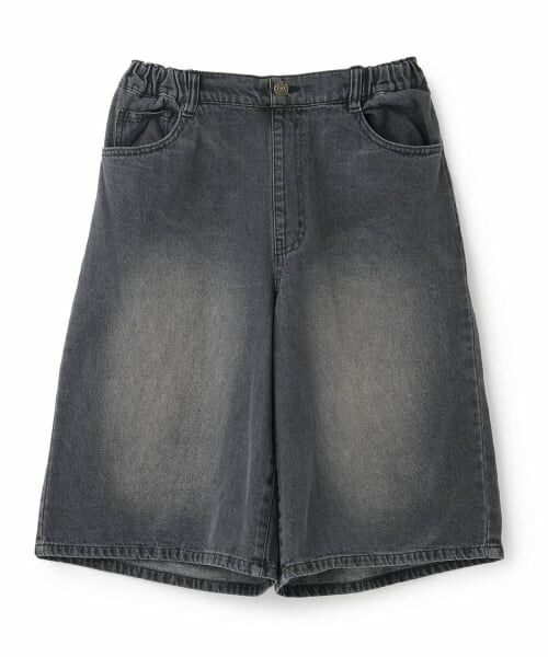 GLAZOS / グラソス ショート・ハーフ・半端丈パンツ | デニムハーフパンツ（黒）