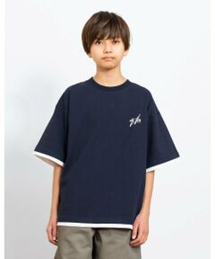 GLAZOS / グラソス Tシャツ | ワンポイント刺しゅうレイヤードTシャツ