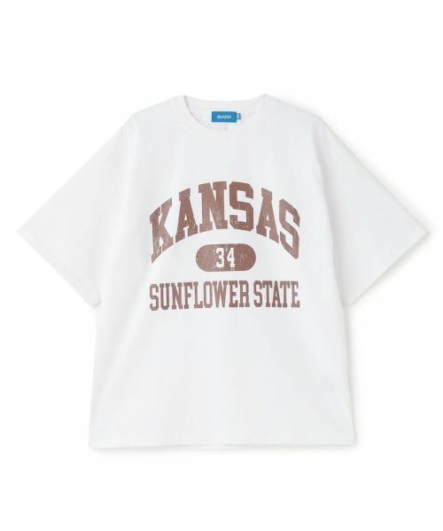 GLAZOS / グラソス Tシャツ | 【プチプラ】カレッジロゴTシャツ(白)