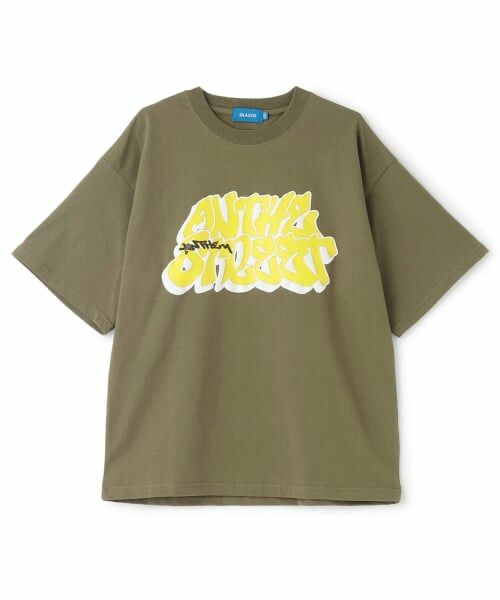 GLAZOS / グラソス Tシャツ | 発砲プリントTシャツ(カーキ)