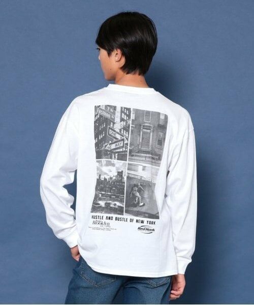 GLAZOS / グラソス Tシャツ | 【大人向けサイズあり】NYCバックフォト長袖Tシャツ（シロ）