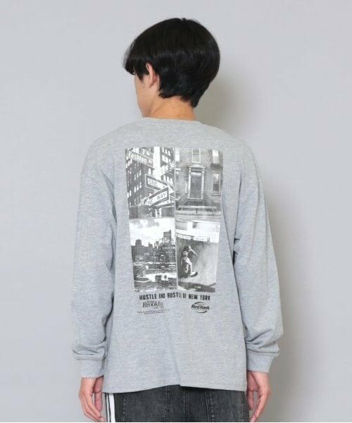 GLAZOS / グラソス Tシャツ | 【大人向けサイズあり】NYCバックフォト長袖Tシャツ（ＴＯＰ・グレー）