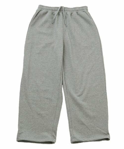 GLAZOS / グラソス その他パンツ | 【大人向けサイズあり】裏毛・ワンポイント刺繍ロゴパンツ（ＴＯＰ・グレー）