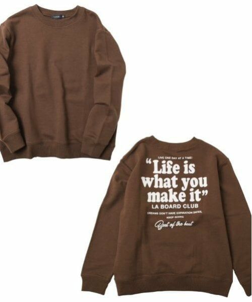 GLAZOS / グラソス スウェット | 【大人向けサイズあり】【プチプラ】アソートバックプリントトレーナー（チャ）