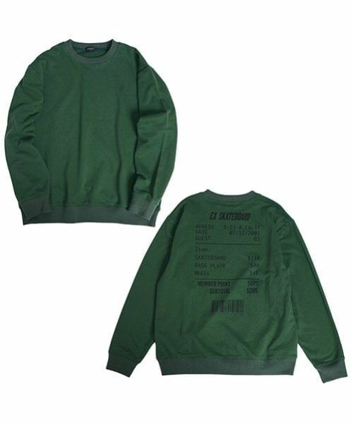 GLAZOS / グラソス スウェット | 【大人向けサイズあり】【プチプラ】アソートバックプリントトレーナー（グリーン）