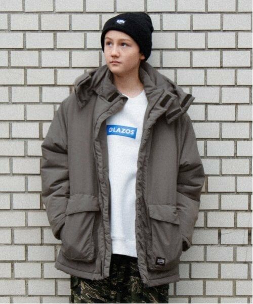 GLAZOS / グラソス その他アウター | 【大人向けサイズあり】【撥水】【保温】機能中綿サーモライト・ミドルコート（チャコール）