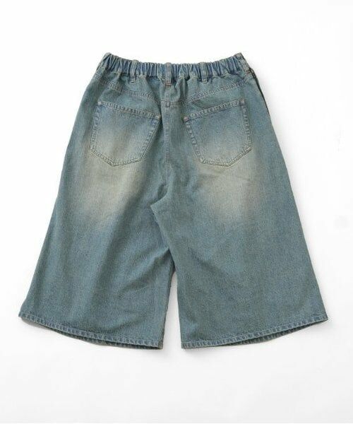 GLAZOS / グラソス ショート・ハーフ・半端丈パンツ | 【大人向けサイズあり】【GLSW.】デニム・ワイドバギーショーツ | 詳細14
