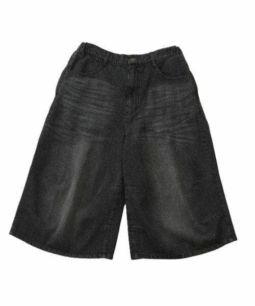 GLAZOS / グラソス ショート・ハーフ・半端丈パンツ | 【大人向けサイズあり】【GLSW.】デニム・ワイドバギーショーツ | 詳細16