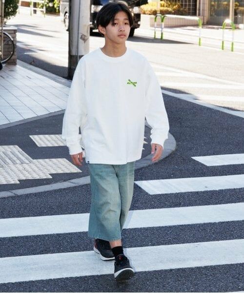 GLAZOS / グラソス ショート・ハーフ・半端丈パンツ | 【大人向けサイズあり】【GLSW.】デニム・ワイドバギーショーツ | 詳細3