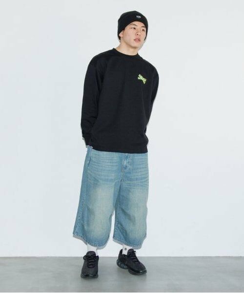 GLAZOS / グラソス ショート・ハーフ・半端丈パンツ | 【大人向けサイズあり】【GLSW.】デニム・ワイドバギーショーツ | 詳細4