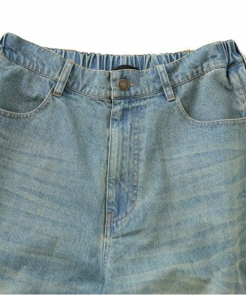 GLAZOS / グラソス ショート・ハーフ・半端丈パンツ | 【大人向けサイズあり】【GLSW.】デニム・ワイドバギーショーツ | 詳細6