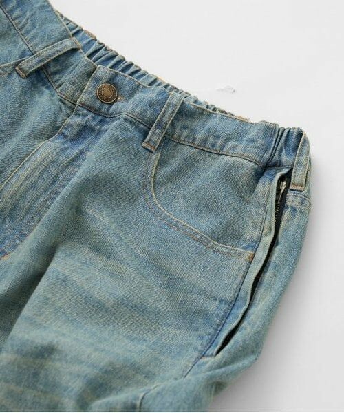 GLAZOS / グラソス ショート・ハーフ・半端丈パンツ | 【大人向けサイズあり】【GLSW.】デニム・ワイドバギーショーツ | 詳細7