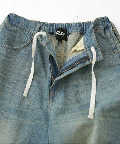 GLAZOS / グラソス ショート・ハーフ・半端丈パンツ | 【大人向けサイズあり】【GLSW.】デニム・ワイドバギーショーツ | 詳細9