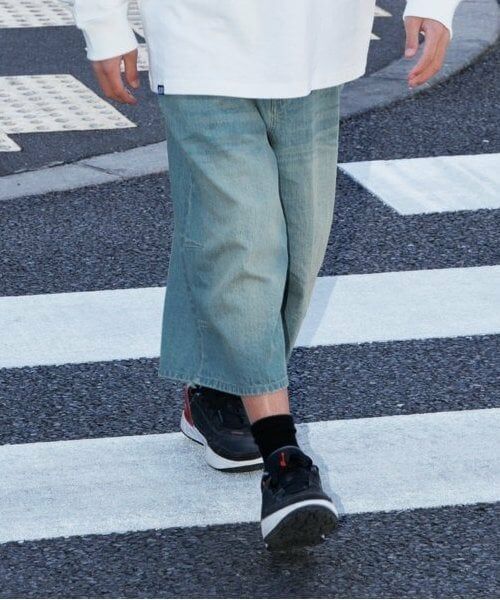 GLAZOS / グラソス ショート・ハーフ・半端丈パンツ | 【大人向けサイズあり】【GLSW.】デニム・ワイドバギーショーツ（ブルー）