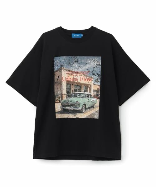 GLAZOS / グラソス Tシャツ | フォトプリントTシャツ（黒）