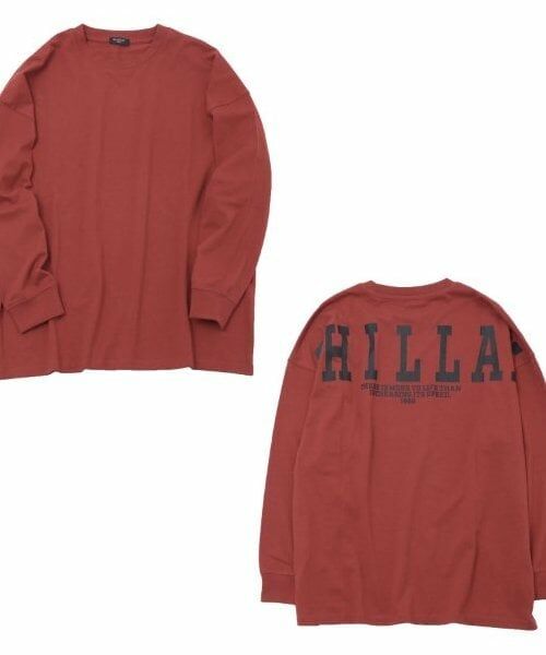 GLAZOS / グラソス Tシャツ | 【大人向けサイズあり】【STREET】バックワイドロゴビッグ長袖Tシャツ(オレンジ)