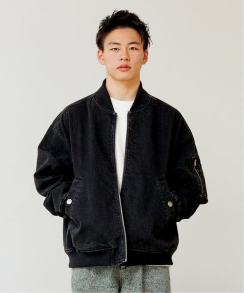 GLAZOS / グラソス ブルゾン | 【大人向けサイズあり】デニムボンバージャケット（クロ）