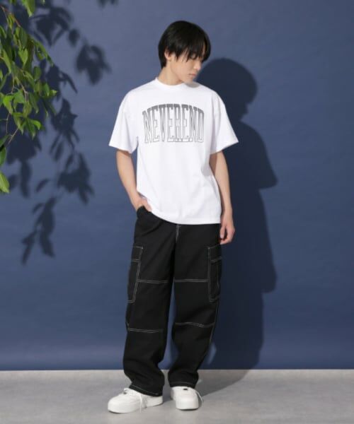 GLAZOS / グラソス Tシャツ | 【大人向けサイズあり】【防虫加工】フロントグラデーションカレッジロゴ半袖Tシャツ | 詳細1