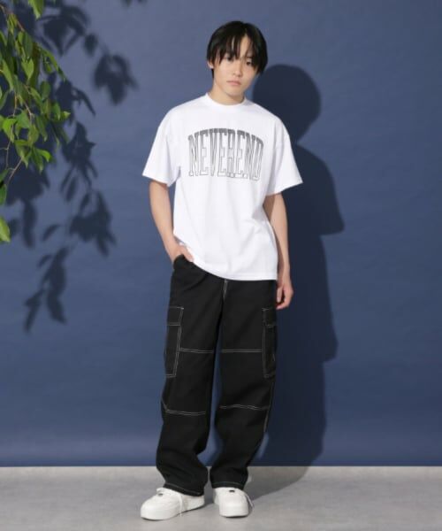 GLAZOS / グラソス Tシャツ | 【大人向けサイズあり】【防虫加工】フロントグラデーションカレッジロゴ半袖Tシャツ | 詳細2