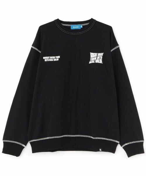 GLAZOS / グラソス Tシャツ | フラッグプリント長袖Tシャツ(黒)