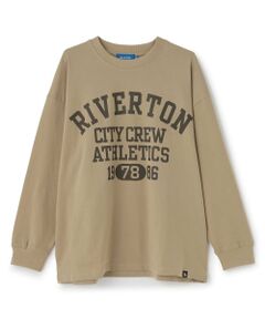 GLAZOS / グラソス Tシャツ | カレッジロゴプリント長袖Tシャツ