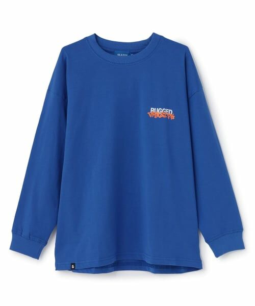 GLAZOS / グラソス Tシャツ | グラフィックロゴバックプリント長袖Tシャツ(ブルー)