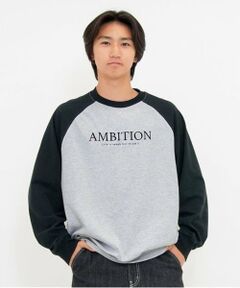 GLAZOS / グラソス Tシャツ | 【大人向けサイズあり】USAコットン・スウェTフロント刺繍ラグランビッグ長袖Tシャツ