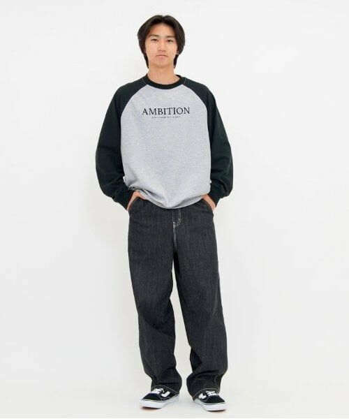 GLAZOS / グラソス Tシャツ | 【大人向けサイズあり】USAコットン・スウェTフロント刺繍ラグランビッグ長袖Tシャツ | 詳細2