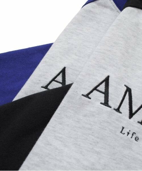 GLAZOS / グラソス Tシャツ | 【大人向けサイズあり】USAコットン・スウェTフロント刺繍ラグランビッグ長袖Tシャツ | 詳細8