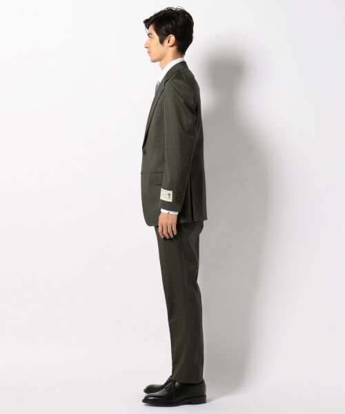 セール】 【G-LABEL / 48CLOTH】微柄 カーキグレー スーツ